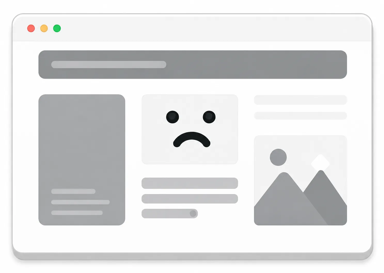Minh họa website trước khi được cải thiện